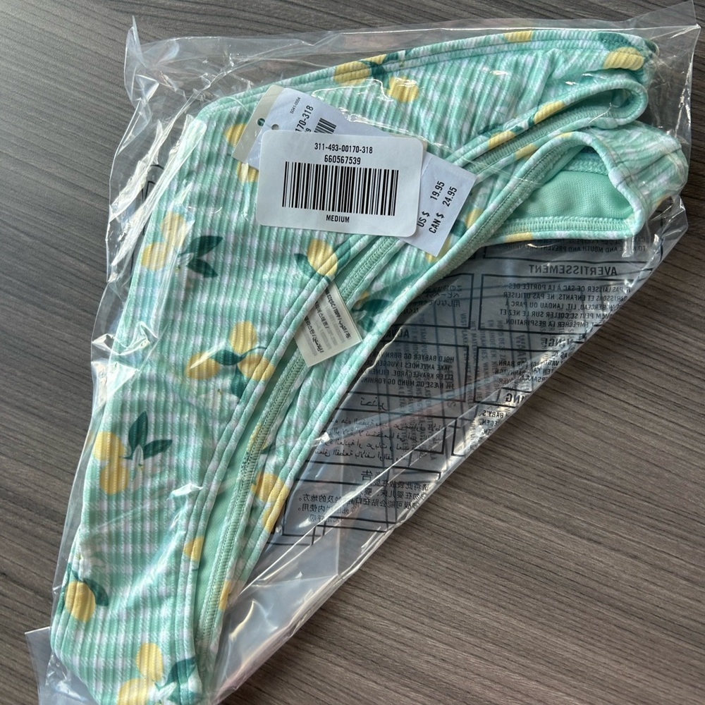 Hollister NWT Lemon ribbed bikini bottoms